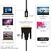 USB C to DVI (24+1) Cable,angmno UCTD020 USB3.1 Type-C/Thunderbolt 3 to DVI 6FT Black Cable,Support DVI 4kx2k@30HZ for 2016 MacBook,Chromebook Pixel and More, Compatible with 2017 MacBook Pro/iMac