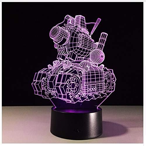 Machine Tanks 3D Small Night Light Baby Led 7 Color Chang Bluetooth Speakers Lights USB Desk Lamp Kid's Gift Light Box