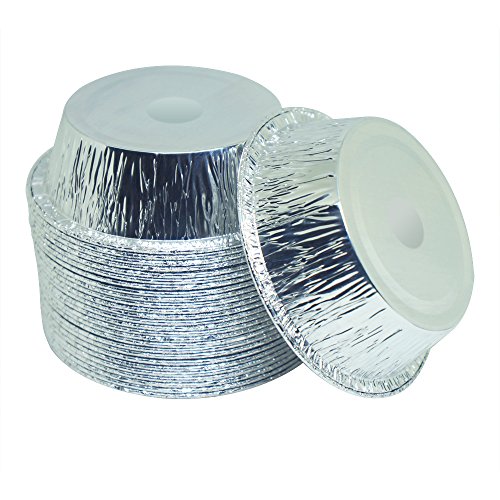 MYStar 4" Disposable Aluminum Foil, Mini Pie/Tarts Baking Cups, Pack of 70 - Thumbnail 4