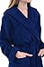 Alexander Del Rossa Womens Turkish Terry Cloth Robe, Long Cotton Hooded Bathrobe, Small-Medium Navy Blue (A0127WNBMD)
