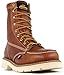 Thorogood American Heritage 8” Steel Toe Work Boots for Men - Full-Grain Leather with Moc Toe, Slip-Resistant Heel Outsole, and Comfort Insole; EH Rated