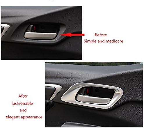 Dandyd 4pcs Automobile Inner Interior Door Handle Bowl Cover Trim for Honda FIT JAZZ 2014 2015