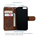 Compatible with iPhone 7 Plus Wallet Case with Card Holder, iPhone 8 Plus Cover Premium PU Leather Kickstand Card Slots Shell Magnetic Clasp Skin for iPhone 7 Plus & 8 Plus (Embossed Totem)