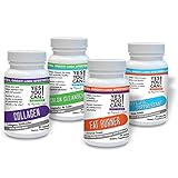 Yes You Can! Diet Plan Supplement Kit with Fat Burner, Collagen, Colon Cleanser and Appetite Suppressant - 30 Capsules Each Bottle - 1 Month