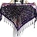 ZLTdream Women's Belly Dance Trangular Hip Scarf Grade Velvet Dark Purple