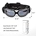 Namsan Dog Goggles Small Breed, Anti-UV Sunglasses for Dogs Small Breeds, Windproof Riding Dog Eye Protection, Yorkie Glasses with Elastic Straps, Easy Put-on/Adjustable, Bright Black