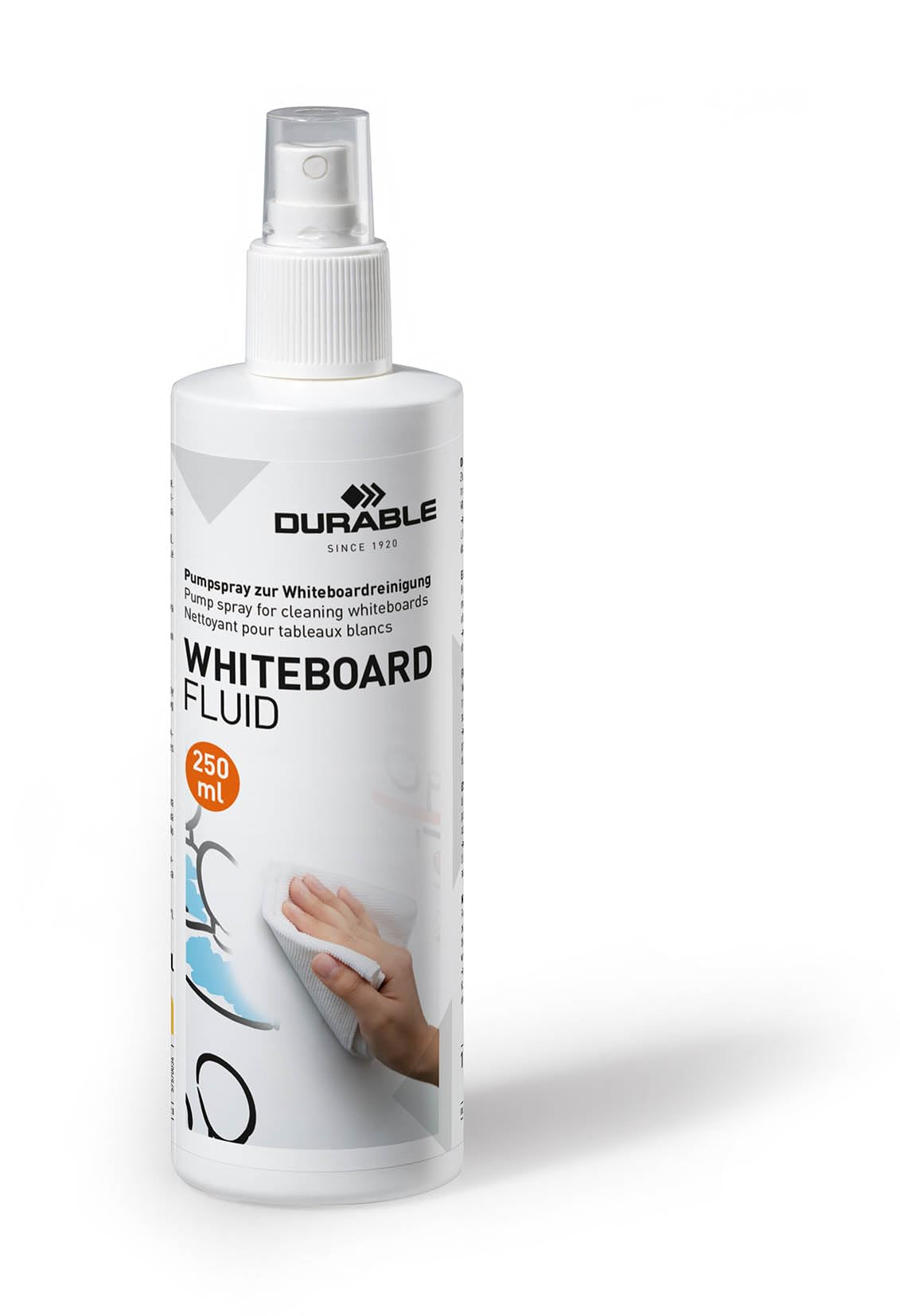 Durable Streak-Free Whiteboard Cleaner and Restorer Spray - Cleaning Fluid Eraser and Conditioner for Magic, Smart and Regular White Boards - 250 ml