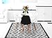 Green Decore Lightweight Outdoor Reversible Plastic Rug Nirvana, Black/White