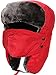 Simplicity Men Women's Winter Weatherproof Faux Fur Lined Trapper Hat with and Mask