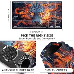 EDGFRTOIO Playmat with Zones for MTG Card Game