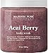 Majestic Pure Acai Berry Body Scrub - All Natural, Exfoliates, Moisturizes, and Nourishes Skin - Reduces the Appearance of Cellulite - 10 oz