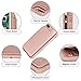 Arae Case for iPhone 7 Plus/iPhone 8 Plus - Wallet Case with PU Leather Card Pockets [Shockproof] Back Flip Cover for iPhone 7 Plus / 8 Plus 5.5 inch (Rosegold)
