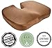 COMFOBEE Deluxe Seat Cushion 100% Pure Memory Foam - Orthopedic Design to Relieve Back, Sciatica and Tailbone Pain - Perfect for Office Chair, Car seat - Brown Color