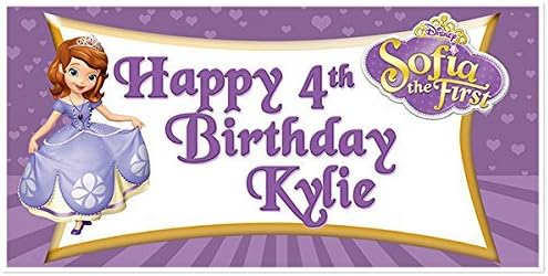 Sofia the First Birthday Banner Personalized Party Backdrop Decoration