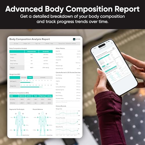 Wyze Smart Scale Ultra BodyScan with Handle – Wi-Fi & Bluetooth Body Composition Scale for Weight, BMI, Body Fat, Muscle Mass, and Segmental Measurement, 400 lbs, Black