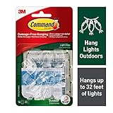 Command 4-packages of Outdoor Light Clips, Hang Lights Damage-Free (17017CLR-AWES)