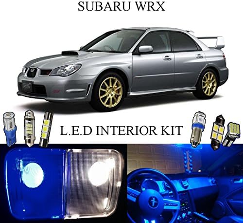 2002 Subaru Impreza WRX/STI Ultra Blue LED interior package + Vanity (8 Pieces)