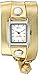 La Mer Collections WANDER LUST 00002 0.5mm Leather Synthetic Gold Watch Bracelet