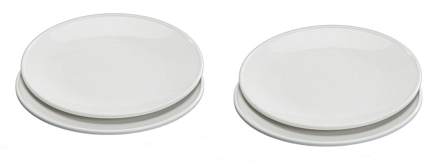 Nordic Ware Microwave Everyday Dinner Plates, Set of 4, Beige, 10 Inch