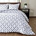 downluxe Printed King Size Comforter Set - Grey King Comforter, Soft Bedding Sets for All Seasons -3 Pieces - 1 Comforter (104