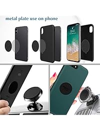 Placas de metal de montaje 6pcs, volport Disco de Metal calcomanía Sticky Pad Grueso y fuerte de repuesto para soporte magnético de teléfono celular soporte imán