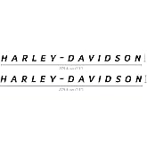 Motorcycle hd Long Letters Logo Vinyl Decal #2 Piece Moto HD Club 0.53"x11" (Black)