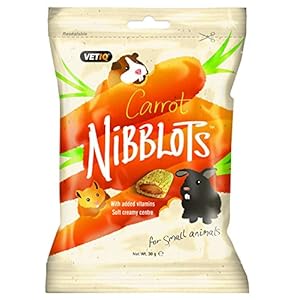 VetIQ Nibblots for Small Animals Carrot, 4x 30g, Tasty Treats For Your Guinea Pig/s or Hamster/s, with Added Vitamins…