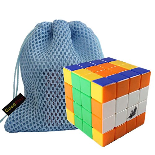 GoodPlay Cyclone Boys 4x4 Speed Cube G4 Stickerless Enhanced Version Intelligence Smooth Brain Teaser Twist Puzzle Stickerless (60mm) +One Customized Cube Bag