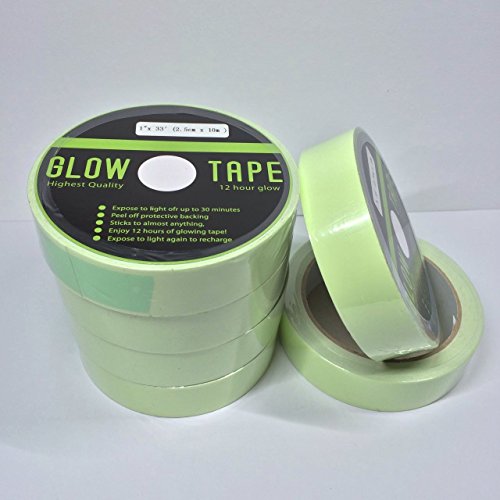 Glow in The Dark Fluorescent Tape 33 ft x 1 inch