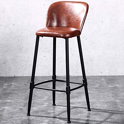 ZHJBD Furniture Stool/Tall Bar Stool,Counter Height Chairs,Dining Side Chair, Coffee Kitchen Industrial Chair,Low Back and Upholstered Seat, 330 lbs Capacity (Size : 80cm 31.5inch)