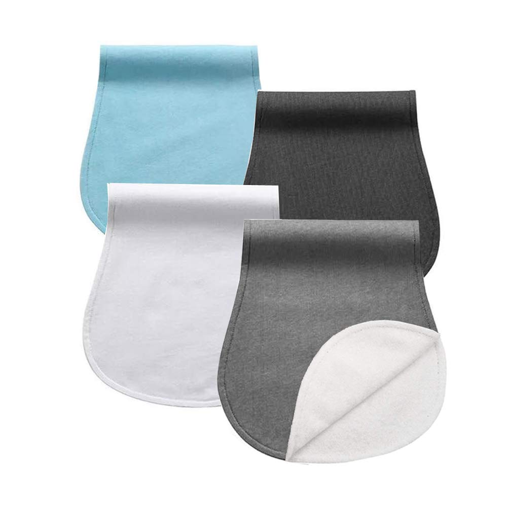 Baby Burp Cloths Set Waterproof Baby Burp Bibs Organic Cotton 4-Pack Feeding Nursing Towel Accessory(K010)