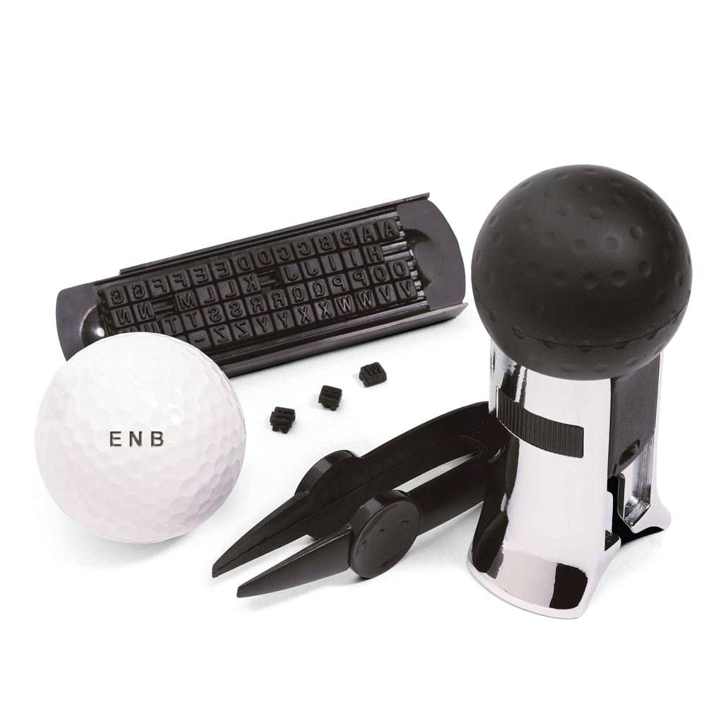 InGenious Golf Personalised Monogram Ball Stamper, Ink and 52 Character Set Kit