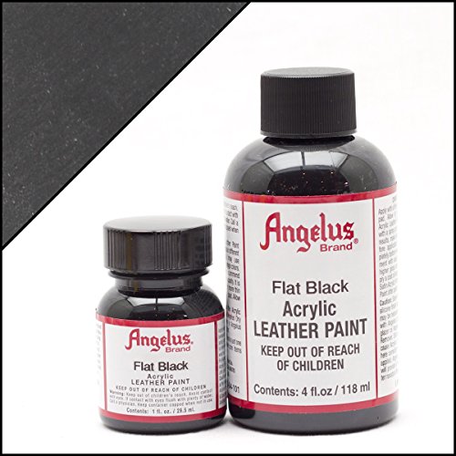 Angelus Brand Acrylic Leather Paint Waterproof 1oz - Flat Black