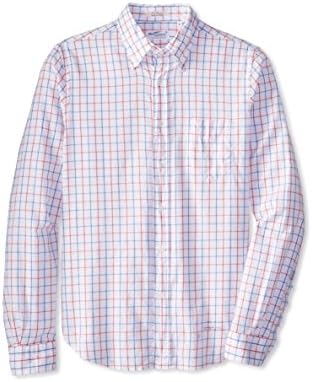 Gant Rugger Men's Windblown Oxford Tatterstall Hugger Original Button Down Bright Red SM