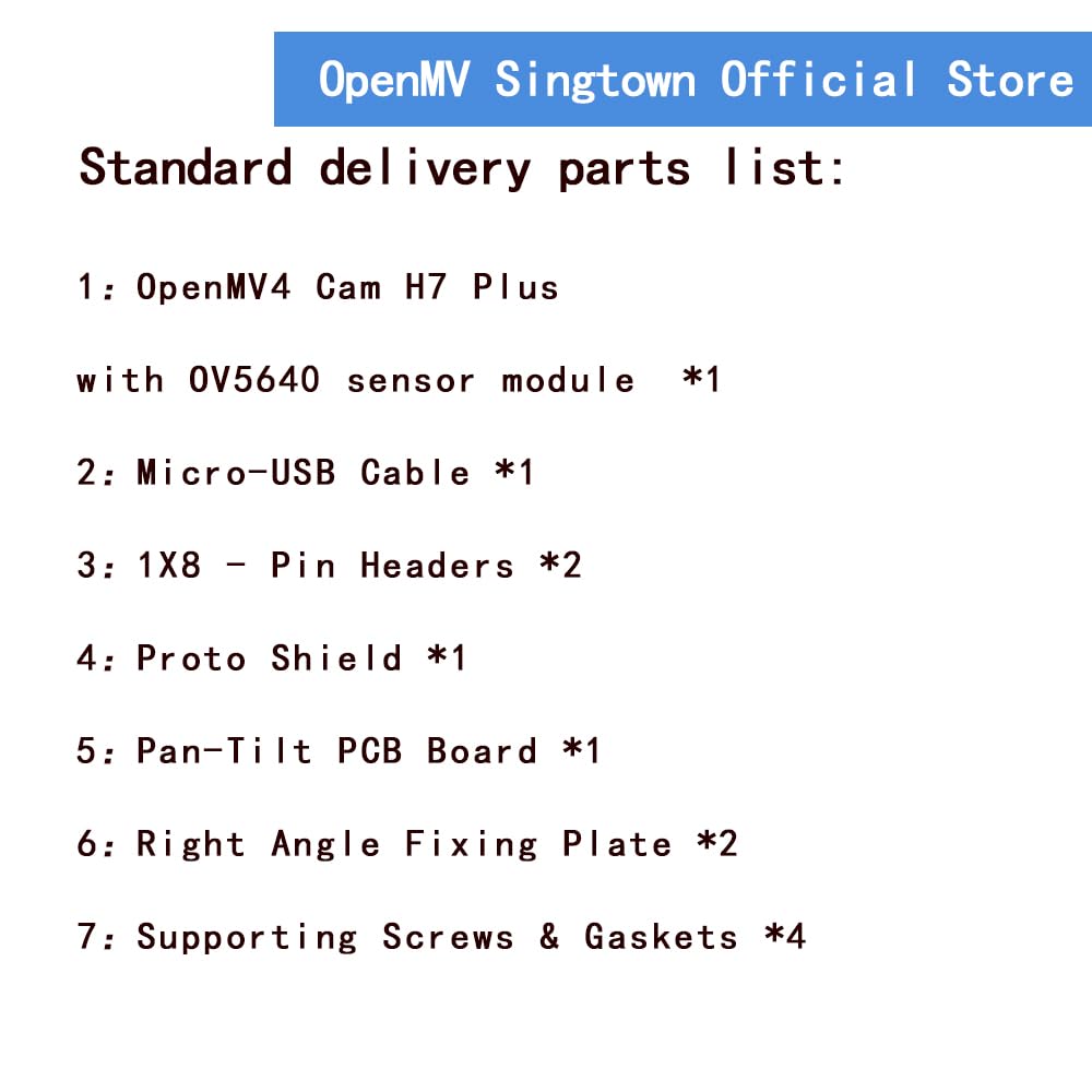 OpenMV SingTown Cam H7 Plus Genuine, SingTown, 5MP High Definition Image Processing Machine Learning Smart Camera Robotics OpenMV4 Cam H7 Plus