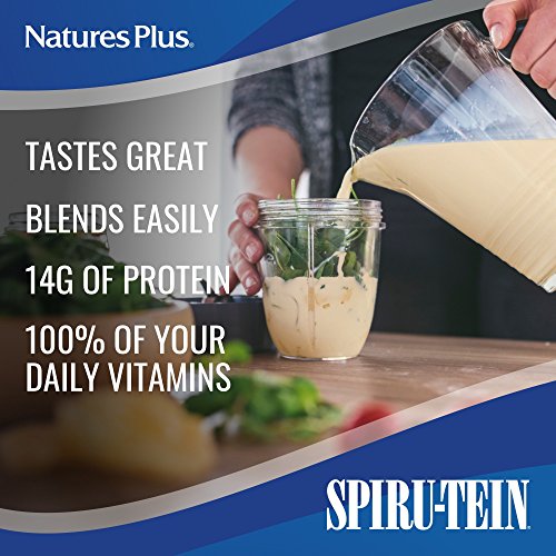 NaturesPlus SPIRU-TEIN Shake - Tangerine Dream Flavor - 1.16 lbs, Spirulina Protein Powder - Plant Based Meal Replacement, Vitamins & Minerals for Energy - Vegetarian, Gluten-Free - 15 Servings - Thumbnail 3