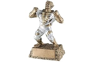 Decade Awards Monster Victory Trophy – 6.75 or 9.5 Inch Tall | Triumphant Beast Award | Victorious Champion Hulk Award for Sports or Academic Contests, 1st Place Winners – Engraved Plate on Request