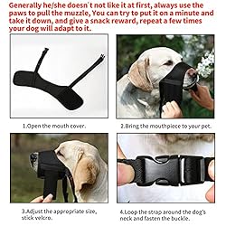 HEELE Dog Muzzle,Soft Nylon Muzzle Anti Biting