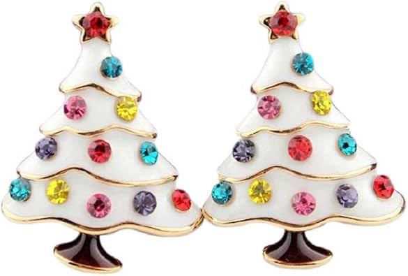 Vendita Alberi Di Natale.Hot Vendita Fittingran Orecchini Da Donna In Lega Orecchini A Forma Di Albero Di Natale Elegante Design Strass Decorazione Natale O Matrimonio A Amazon It Gioielli