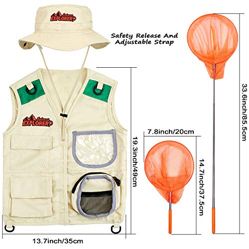 Forscherset Entdecker für Kinder Entdeckerspielzeug Outdoor Adventurer Explorer Set mit Lupe Fernglas Schmetterlingsnetz… – Bild 4