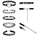 Gotd 12 Pieces Choker Necklace Set Stretch Velvet Classic Gothic Tattoo Lace Choker (Pack of 12)