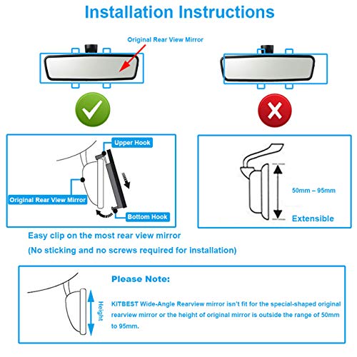 4 Kitbest+Mirror+Rearview+Interior+Effectively