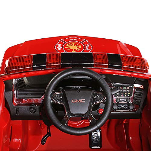 Rollplay 6 Volt GMC Yukon Denali Fire Rescue Toy, BatteryPowered Kid's Ride on Car, Red