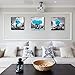 Canvas Wall Art for Bedroom Black and white landscape Blue rose flowers Bathroom Wall Decor Canvas Prints Watercolor 12