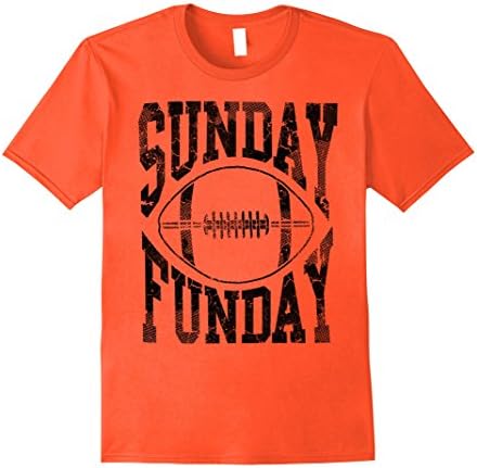 Mens Vintage Sunday Funday Football Shirt Large Orange