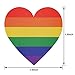 Hicarer 2 Rolls (1000 Pieces) Gay Pride Stickers Rainbow Color Stickers to Show The Attitude Towards The LGBT Cause, Heart Shaped