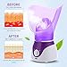 Bromose Face Steamer Warm Mist Moisturizing Facial Steamer Hot Mist Humidifier Hot Mist Clear Home SPA Skin Care for Pores Acne Blackheads Interior Nano Sprayer Face Humidifier