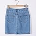 USGreatgorgeous Womens High Waist Distressed Ripped Denim Short Jean Skirts Package Hip Mini Skirts (M,Dark Blue)