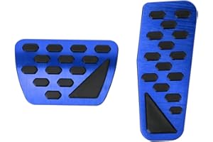 CEBAT 2PCS Blue Non-Slip Performance Foot Pedals Pads Auto Aluminum Pedal Covers for Jeep Wrangler JL/JLU 2018-2025,2020 2021 2022 2023 2024 2025 Gladiator JT
