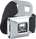 Official DODGE VIPER Seat Belt belt and buckle combo canvas